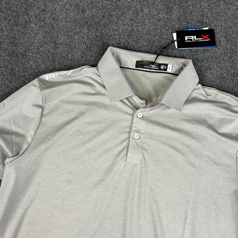 RLX Ralph Lauren Golf Polo Pro Fit Mens Size XXL Grey Performance Tee $110 NWT